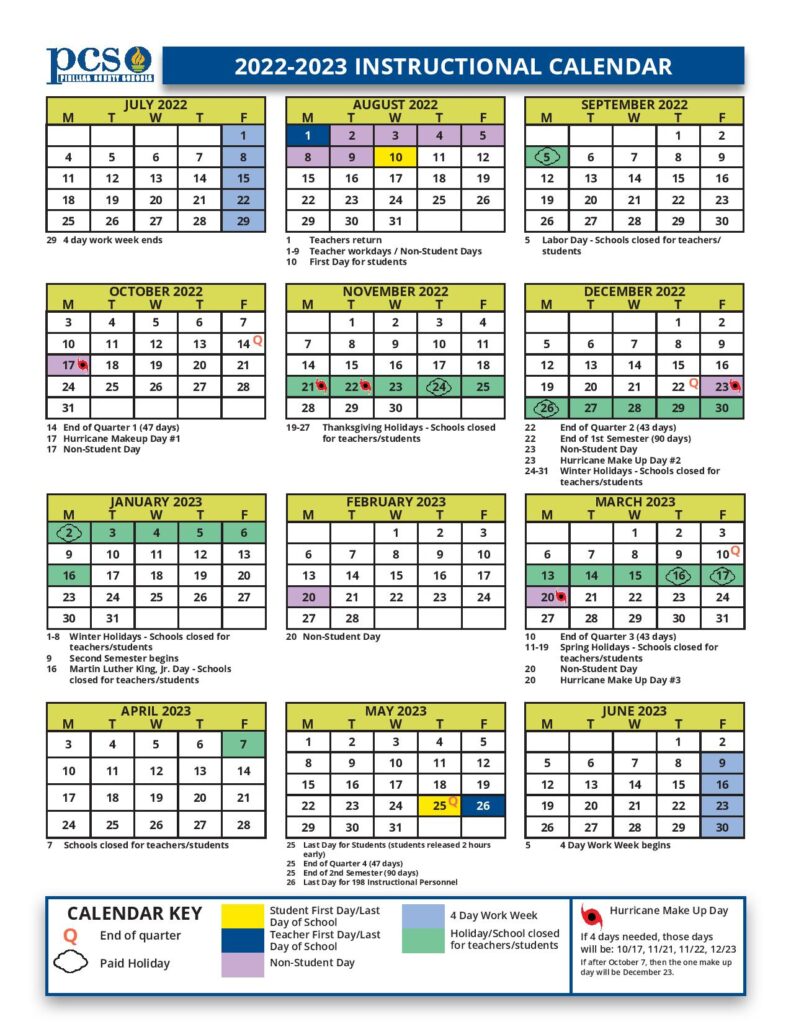 Pinellas County School Calendar 20222023
